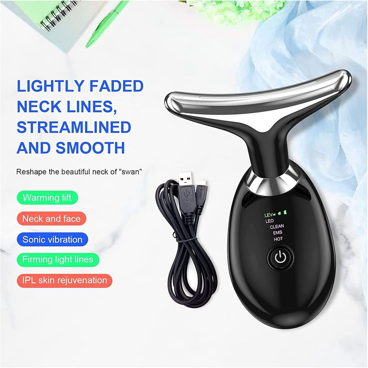Facial Neck Lifting Machine Sonic Face Massager