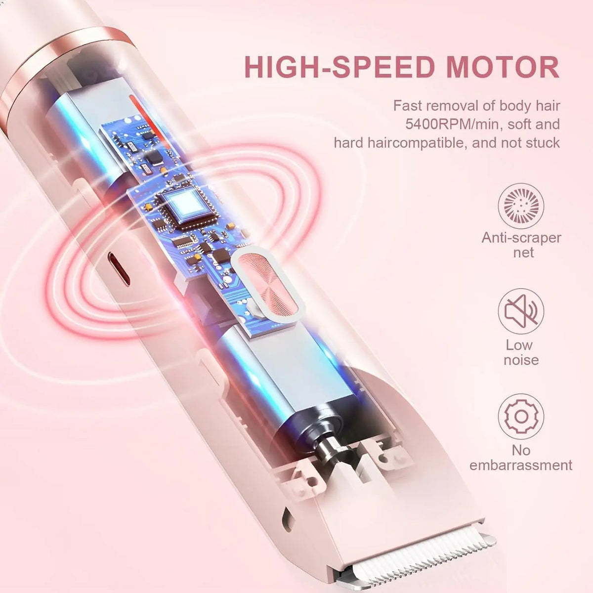 2-in-1 Dual-Head Cordless Waterproof Shaver